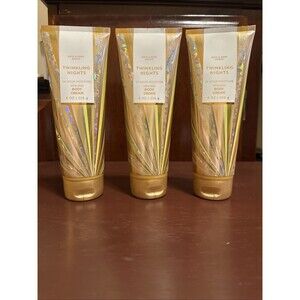 3 NEW BATH & BODY WORKS TWINKLING NIGHTS ULTRA SHEA BODY CREAM LOTION 8 OZ LARGE